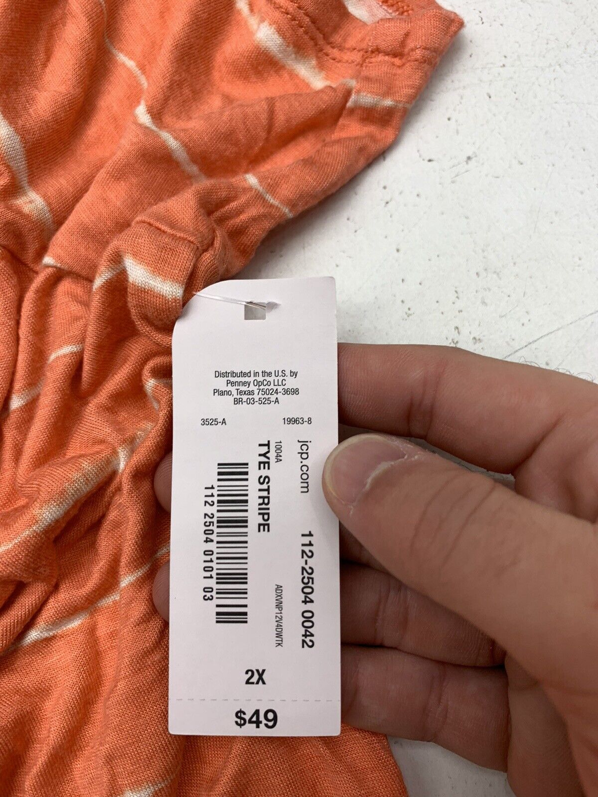 Ambrielle Womens Orange White Striped 2 Piece Pajama Set Size 2X - beyond  exchange