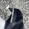Cinzia Rocca Leopard Print Hooded Hidden Snap Button Coat Women’s Size 4