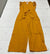 Wdirara Yellow Layered Ruffle V-Neck Belted Jumpsuit Women's Size Large NEW