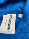 Collusion Blue Distressed Sweatshirt Hoodie Mens Size Small