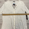 Tart Boutique White Button Up Long Sleeve Blouse Shirt Women Size L NEW