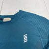 Second Skin Teal Blue Long Sleeve Athletic Top Women’s Size Medium
