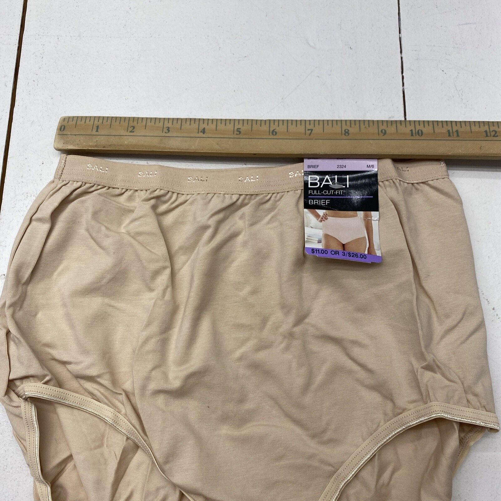 Bali Full Cut Fit Stretch Cotton Brief DF2324 Soft Taupe Womens Size M -  beyond exchange