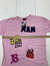 Boohoo Mens Pink Overdye Graffiti Outfit Size Medium
