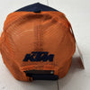 KTM Racing Blue Orange Mesh Trucker Snap Back Adjustable Hat Adult One Size