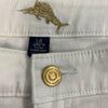 Tommy Bahama White Denim Capri Jeans Gold Trim Women Size 14