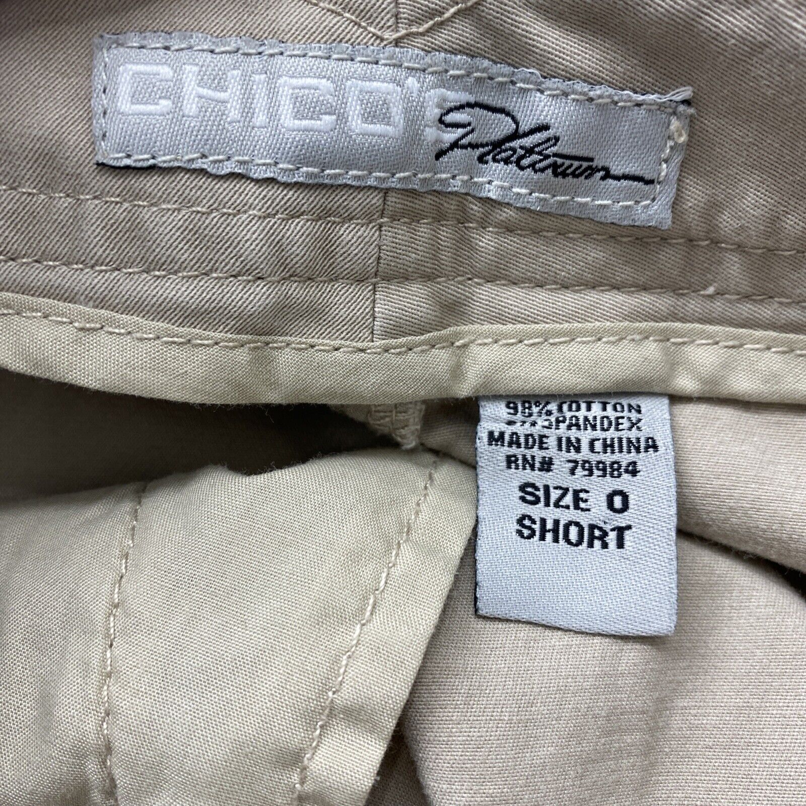 Chico's Platinum Khaki Women's Pants Size 0 Short* - beyond exchange