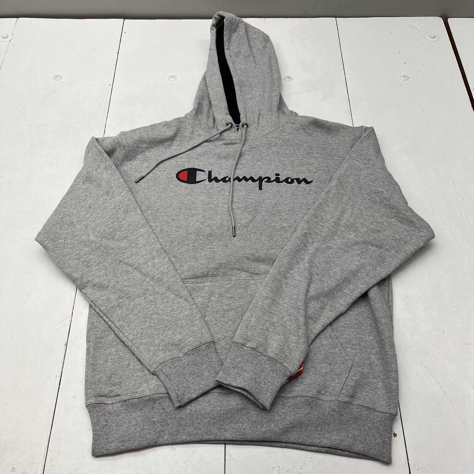 Champion Oxford Gray Printed Standard Fit Hoodie Men’s Size Large NEW