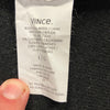 Vince Black Wool Blend Leather Trim Long Sleeve Jacket Cardigan Women Size L NEW