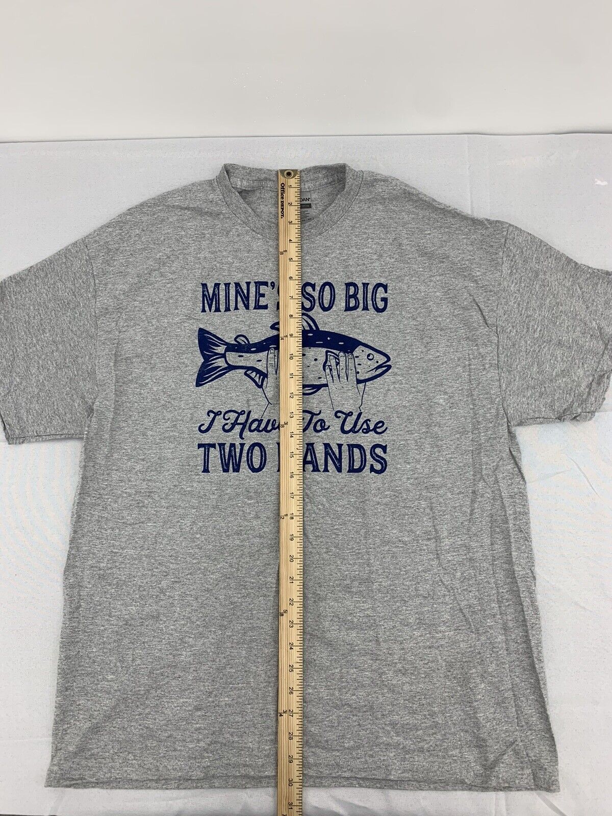 Custom Graphic Short Sleeve Shirt Grey I Have To Use Two Hands Adult S -  beyond exchange