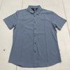 Quicksilver Waterman Blue Short Sleeve Button Up Mens Size Small
