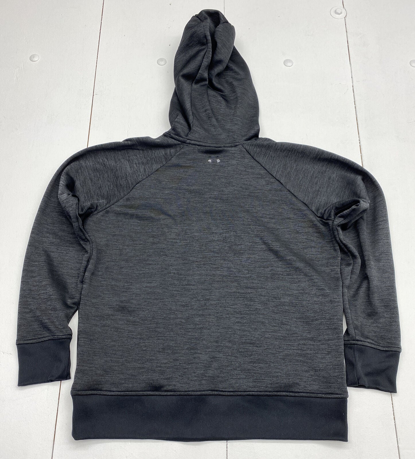 Under Armour Hooded Sweatshirt Gray/Black Loose Coldgear Pullover