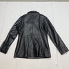 Marc New york Womens Black Leather Coat Size XL
