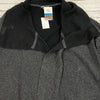 Vince Black Wool Blend Leather Trim Long Sleeve Jacket Cardigan Women Size L NEW