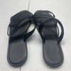 Women’s Black Faux Leather Strapy Slip On Sandals Size 40