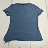 Matty M Sea Blue V-Neck Side Tie T-Shirt Women’s Size Small NEW