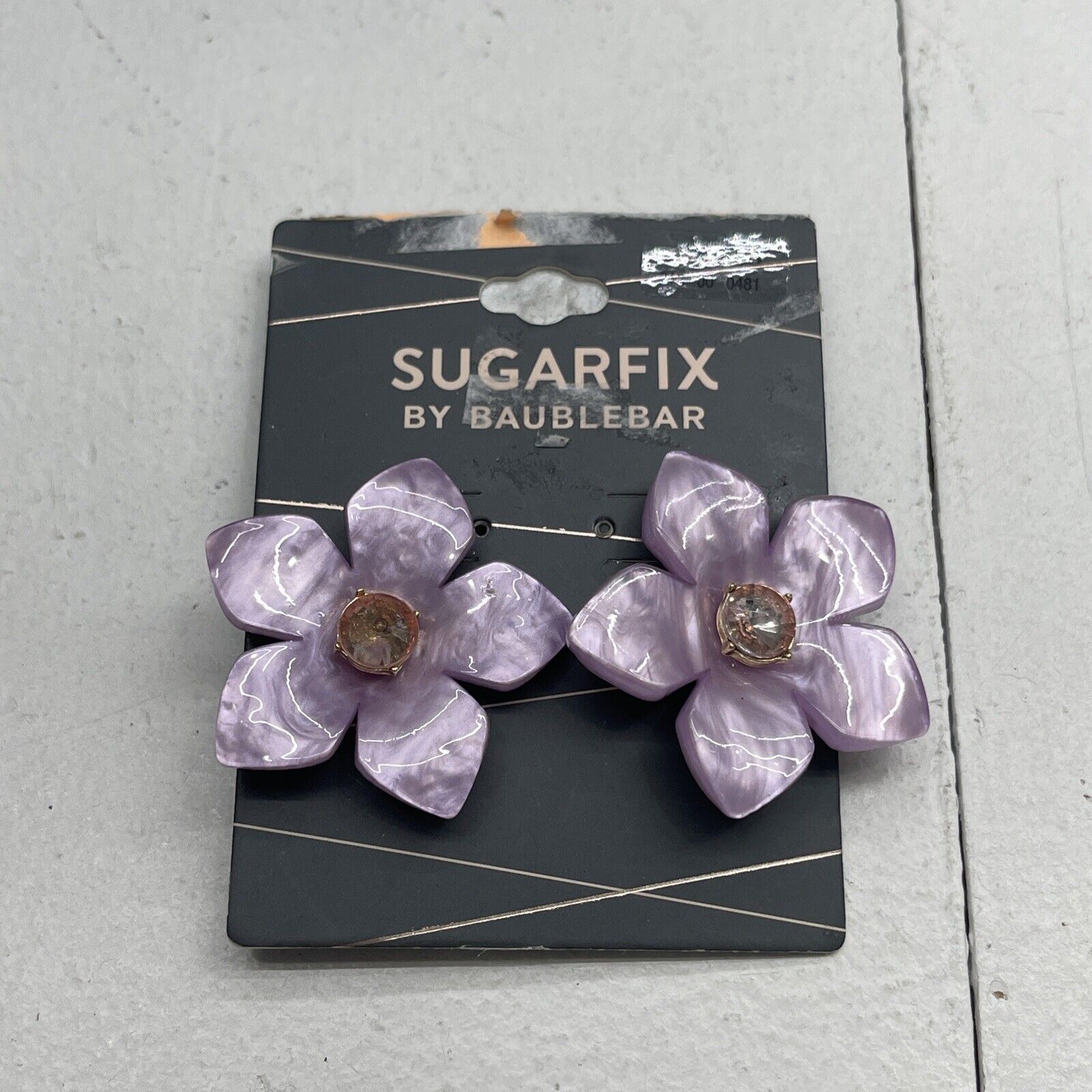 Sugarfix By Baublebar Purple Flower Stud Earrings New