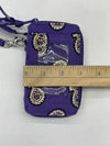 Vera Bradley Carry It All Purple Paisley Wristlet Wallet