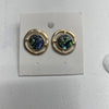 Unbranded Fashion Jewelry Gold Abalone Shell Studded Earrings NEW