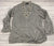 Lafayette 148 Gray Long-Sleeve Beaded￼ V-Neck Linen Tunic Shirt Top Size 14