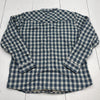Cody James Bonded Navy Blue Plaid Fleece Lined Button Up Mens Size XL New
