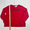 Tommy Hilfiger Sport Red Spellout Long Sleeve Sweater Women’s Size Large