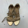 Sam Edelman Womens Gold Strappy Heels Size 9.5