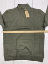 Long John Heavyweight French Terry Quarter Zip Pullover in Vintage Thyme Green