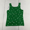 Old Navy Green Floral Print Fitted Tank Top Girls Size Medium (8) NEW