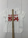 Old Navy Kids White Short Sleeve Shirt girls Size Medium