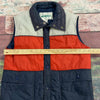 Vintage Alpine Ski Retro Color Block Orange Vest Snap Close Youth Size XL *