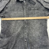 Risen Faded Black Denim Shacket Button Down With Pockets Womens Size 1XL NEW