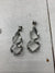 10mm Silver Sparkle Gauge Dangle Earings