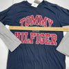 Tommy Hilfiger Navy Blue Graphic Double Layer Long Sleeve T Shirt Youth Boys Siz