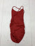 Shein Womens Red Rouched Side Dress Size XS