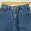 Vintage Liz Wear Blue Denim Jean Skirt Raw Hem Women Size 8