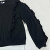 1 State Boutique Rich Black Sweater Women’s Size Small NEW Ruffle Detail *