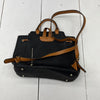 Black &amp; Brown Large Backpack Purse With Gold Accents