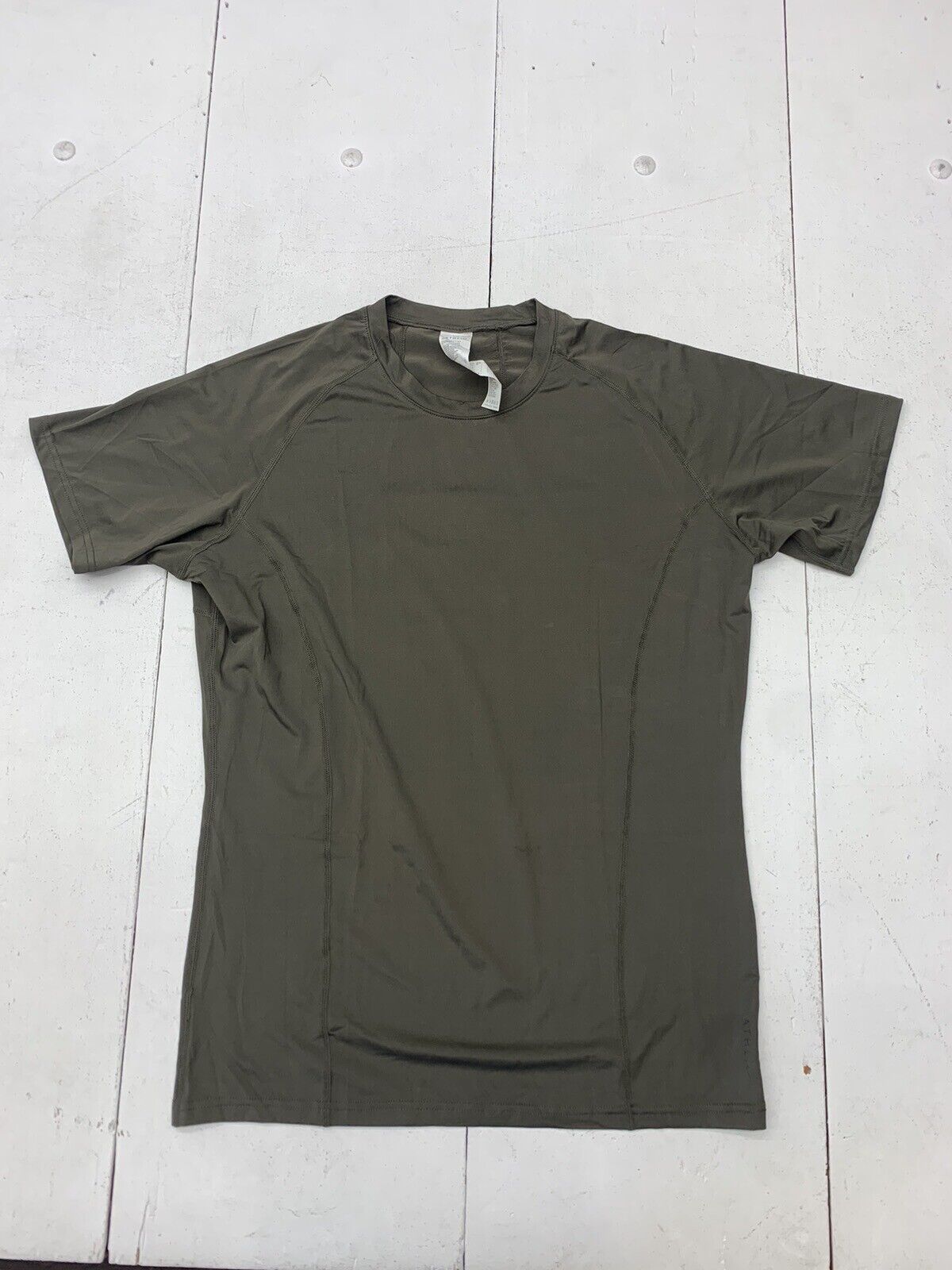 Athlio Mens Dark Green Athletic Short Sleeve Shirt Size XL