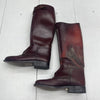 Tackeria Hurlingham Zipper Polo Red Leather Equestrian Boots Size 40