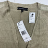 Lafayette 148 womens khaki knit zip vest size large