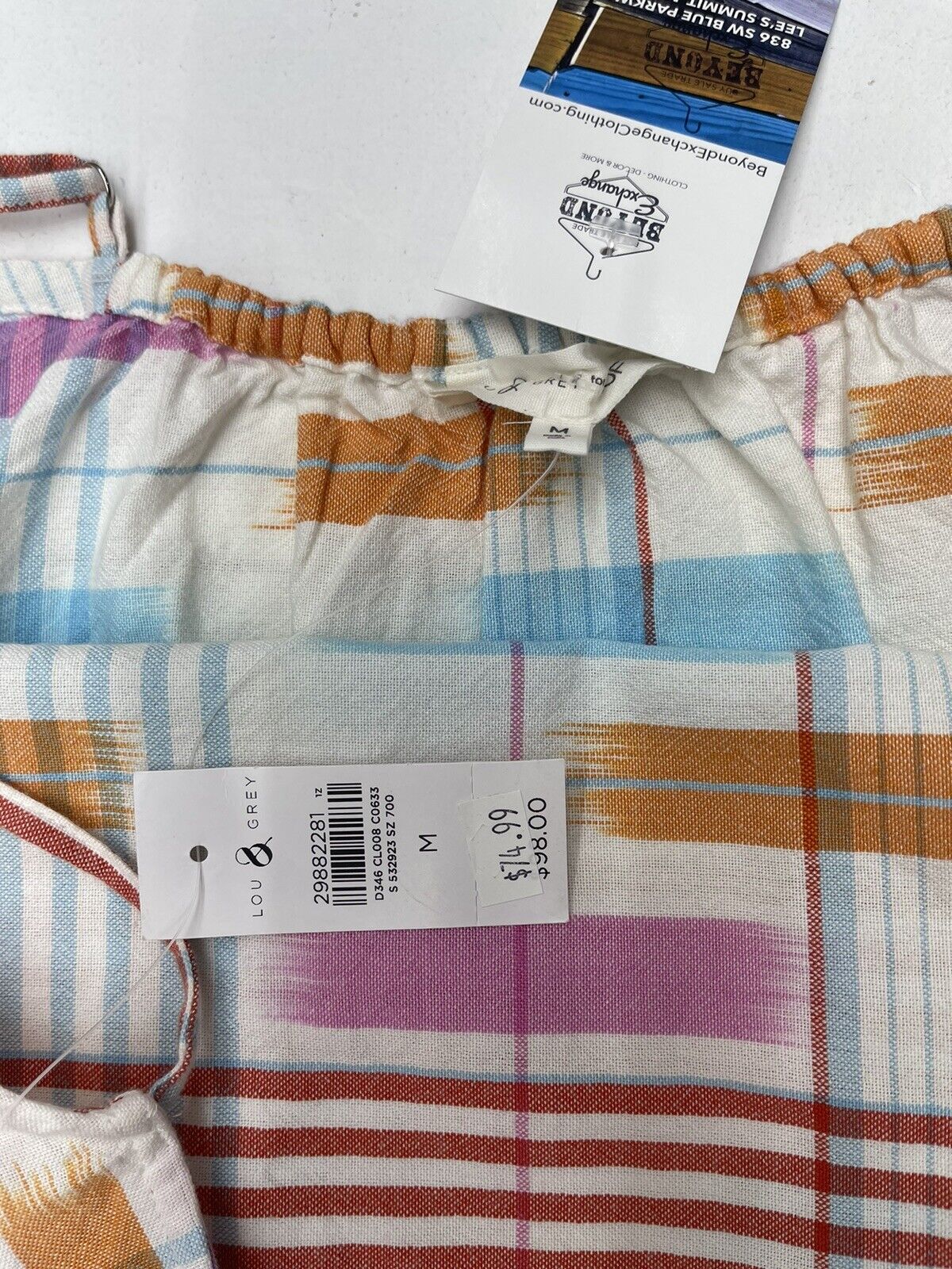 Lou & Grey For Loft Ikat Stripe Multicolor Pocket Midi Dress