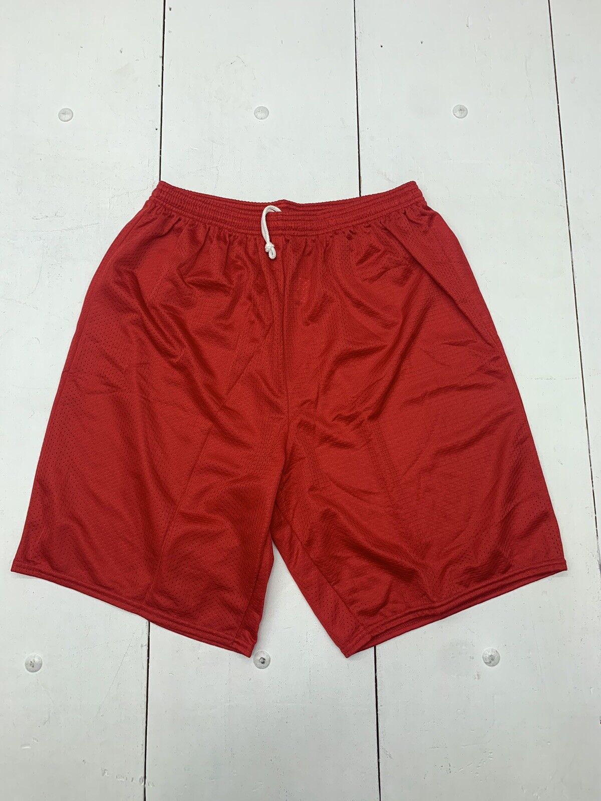 Alleson Mens Red Mesh Athletic Shorts Size XL