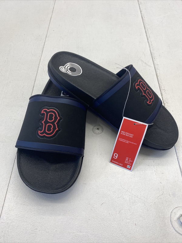 NIKE Offcourt Boston Red Sox Slides Black Blue Red Size 9 NEW