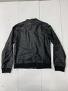 Elie Tahari Womens Black Faux Leather Jacket Size 18