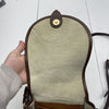 Dooney And Bourke All Weather Ivory &amp; Brown Vintage Small Crossbody Purse