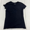 Under Armour Black Semi-Fitted V-Neck T-Shirt W/ Purple Logo Womens Size Small