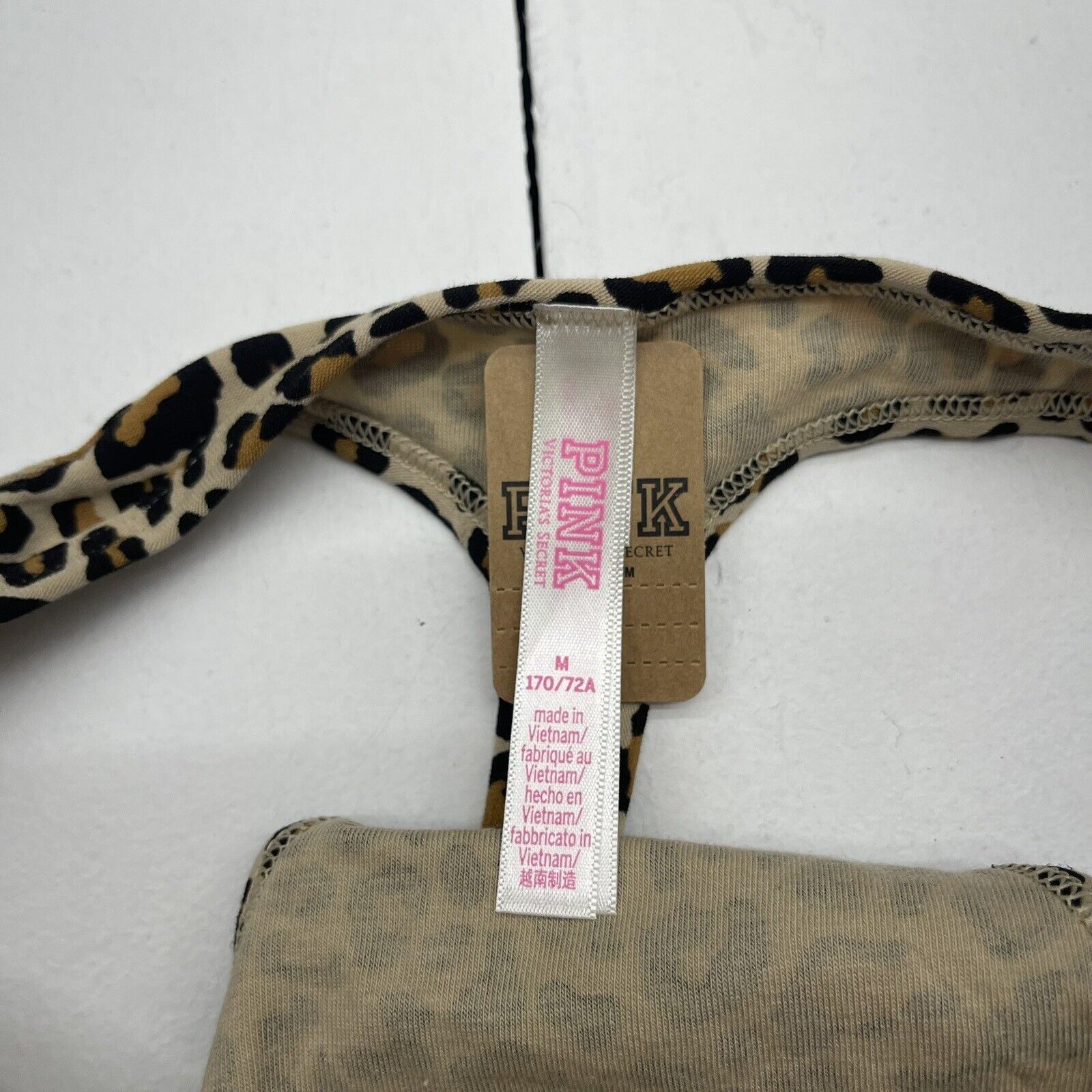 Pink Victoria's Secret Leopard Pint Thong Women's Size Medium New - beyond  exchange