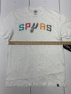 47 Mens White San Antonio Spurs Short Sleeve Shirt Size Medium