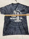 Spencer’s Skeleton World Graphic Black/Blue S/S T-Shirt Adult Size M NEW